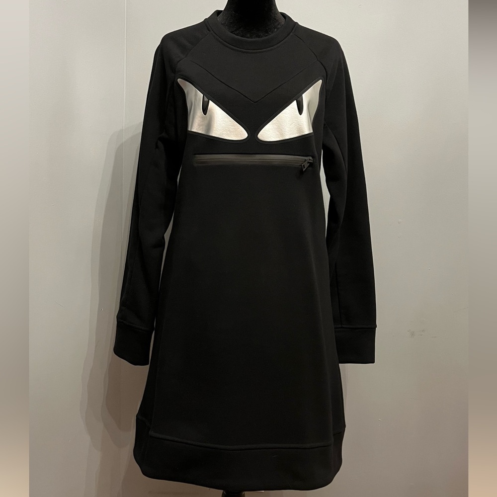 BNWT Fendi Peekaboo Monster Black Sweater Dress, sz IT42 (fits like US4/6) - Picture 3 of 10